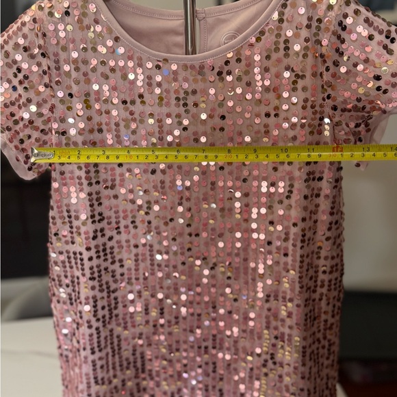 Girls’ Sequin Shift Dress – Vintage Pink – Size Large (10-12) - Valentine’s Day - Picture 9 of 10